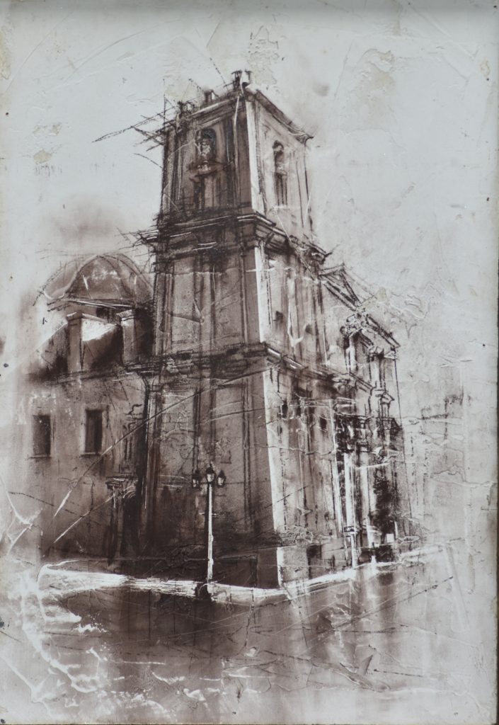Bell tower of the Basilica Santa Maria - Elche, Spain